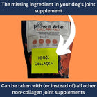 Pawable 100% Collagen for Dogs packet can be taken with or instead of other non-collagen supplements.